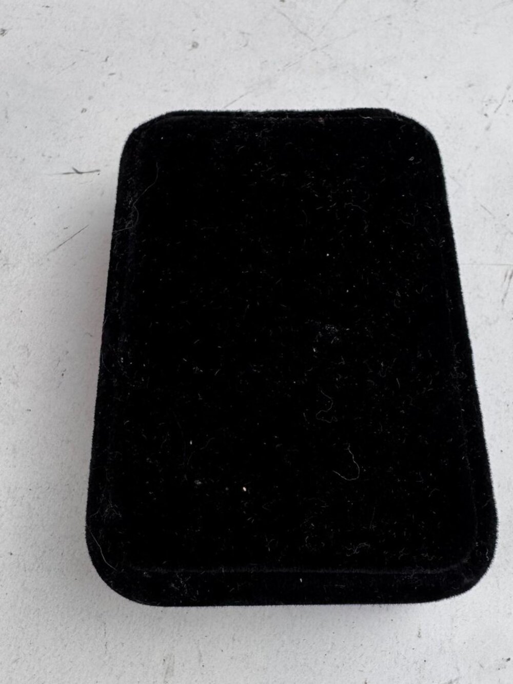 Black Velvet Hinged Jewelry Box Small Rectangle Display Gift Case 3.25" x 2.5"IN
